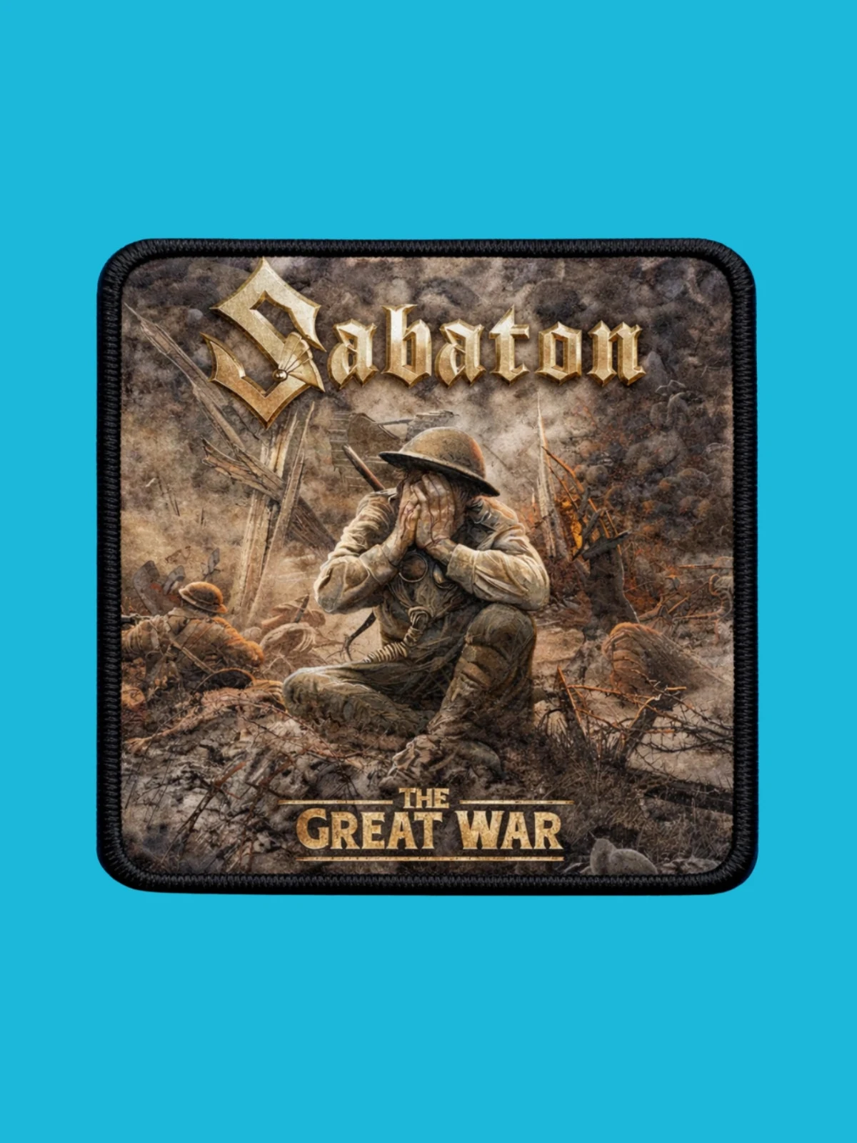 Patch Sabaton - The Great War - Imprimé - Carré de 7,5 x 7,5 centimètres